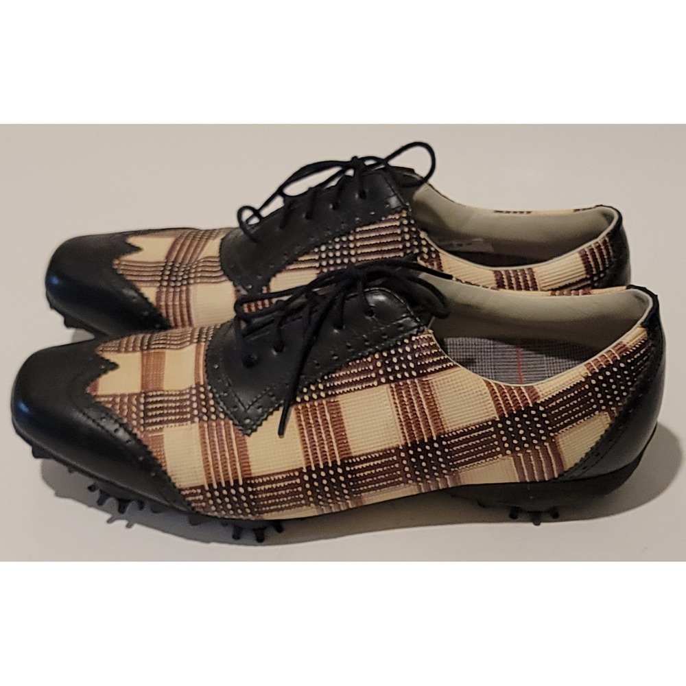 Footjoy LoPro Collection Women's Multicolor Plaid Print Golf Shoes Size 10M - Picture 2 of 6